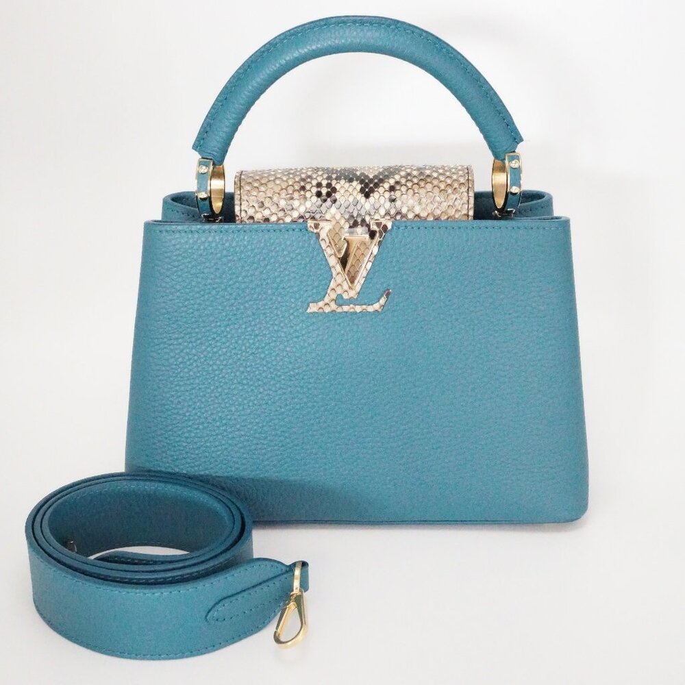 Louis Vuitton Taurillon Snakeskin Capucine BB Mallard